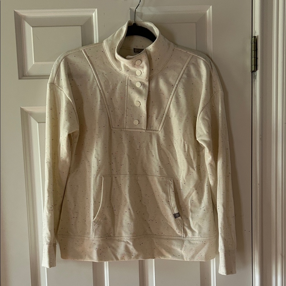 Talbots Cream Buttoned Cowl Neck Sweater - NWT - size S